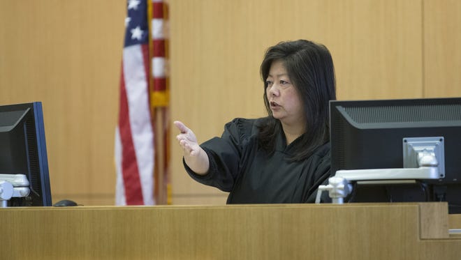 Judge Rosa Mroz at Maricopa County Superior Court in Phoenix on July 17, 2015.